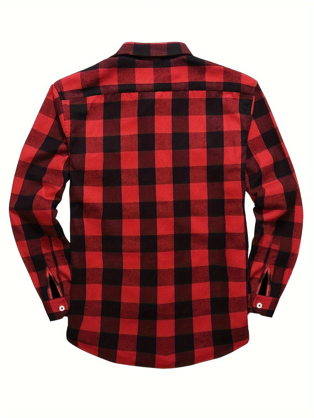 Men's Plaid Flannel Shirt with Dual Chest Pockets - Casual