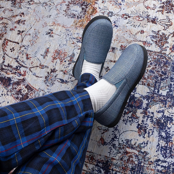 Men's Plaid Loafers with Slip-Resistant Sole
