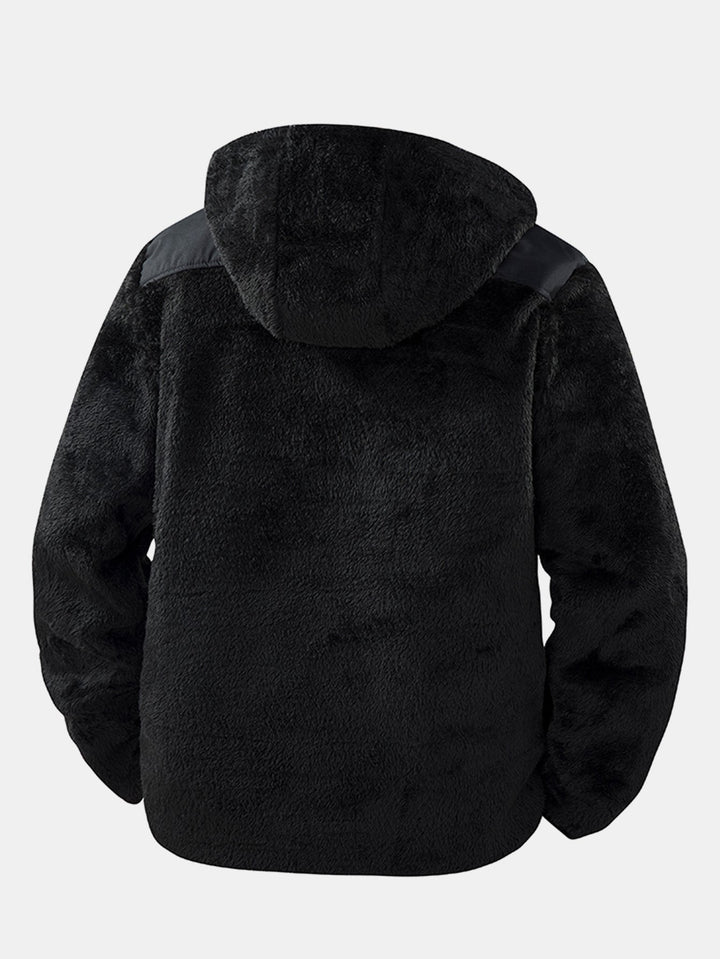 Men's Plush Teddy Fleece Hooded Jacket – Relaxed Fit