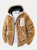 Men's Plush Teddy Fleece Hooded Jacket – Relaxed Fit