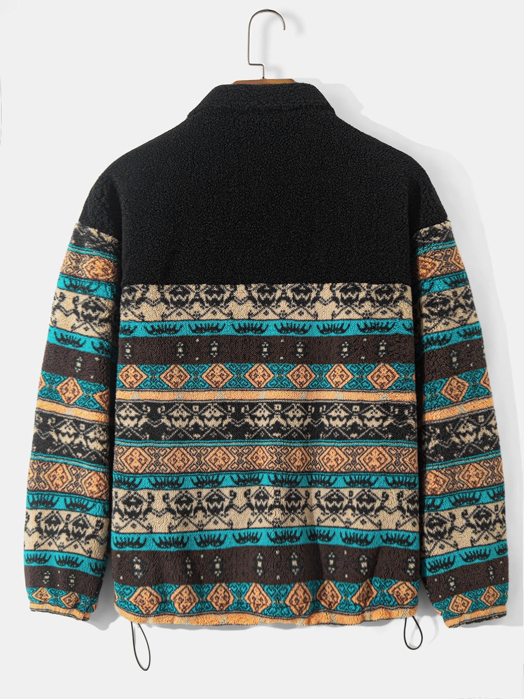 Men's Printed Teddy Fleece Zip-Up Jacket - Relaxed Fit