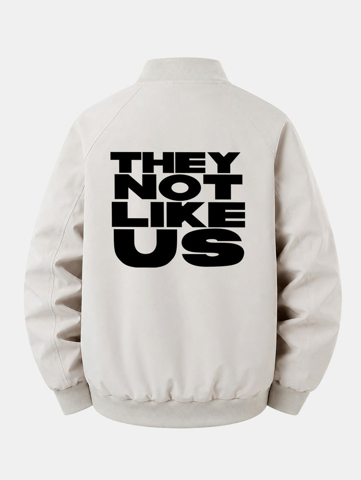 Men's Printed Zip Bomber Jacket – Relaxed Fit Streetwear