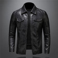 Men's PU Leather Jacket - Classic Biker Style