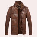 Men's PU Leather Winter Jacket - Classic Timeless Style