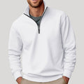 Men's Quarter-Zip Stand-Collar Sweatshirt - Relaxed Fit