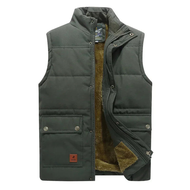 Men's Quilted Gilet Vest - Lightweight Winter Layer - Green