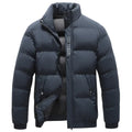 Men's Quilted Puffer Winter Jacket - Warm Insulated Coat