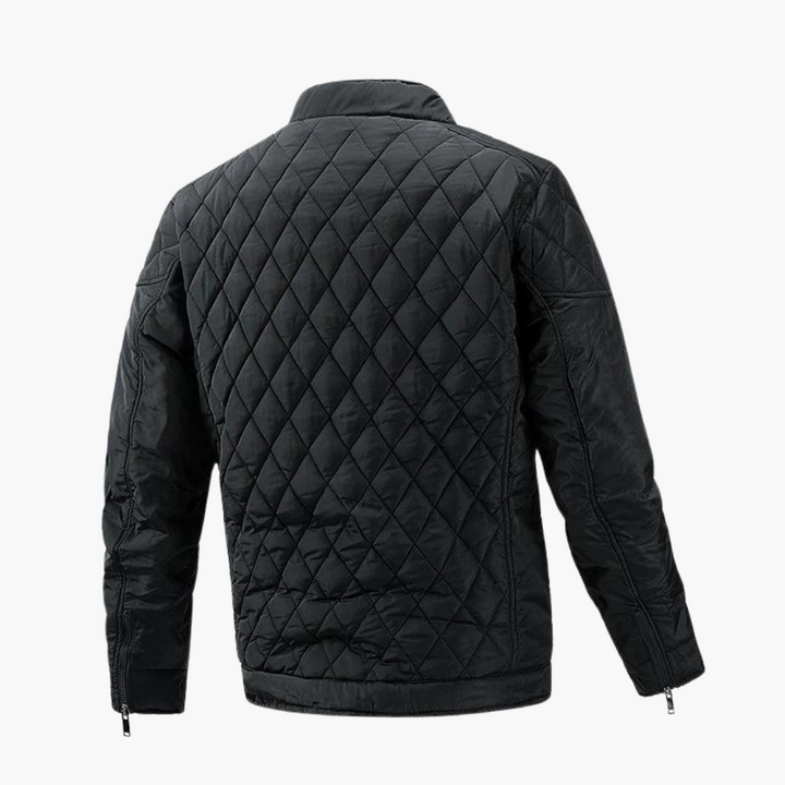 Men's Quilted Winter Jacket - Windproof Warmth
