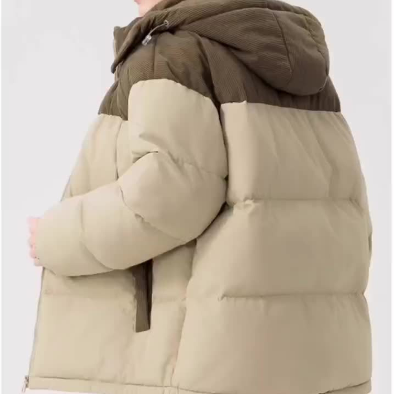 Men's Quilted Winter Jacket with Hood – Warm & Windproof
