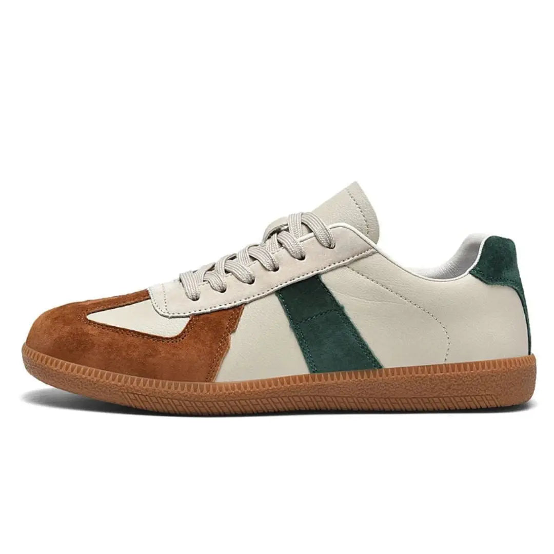 Men's Retro Low-Top Sneakers - Straight Silhouette - Caramel