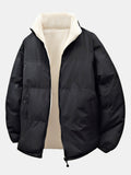 Men's Reversible Teddy Fleece Puffer Jacket – Relaxed Fit