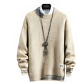 Men's Ribbed Crew Neck Sweater - Classic Knit