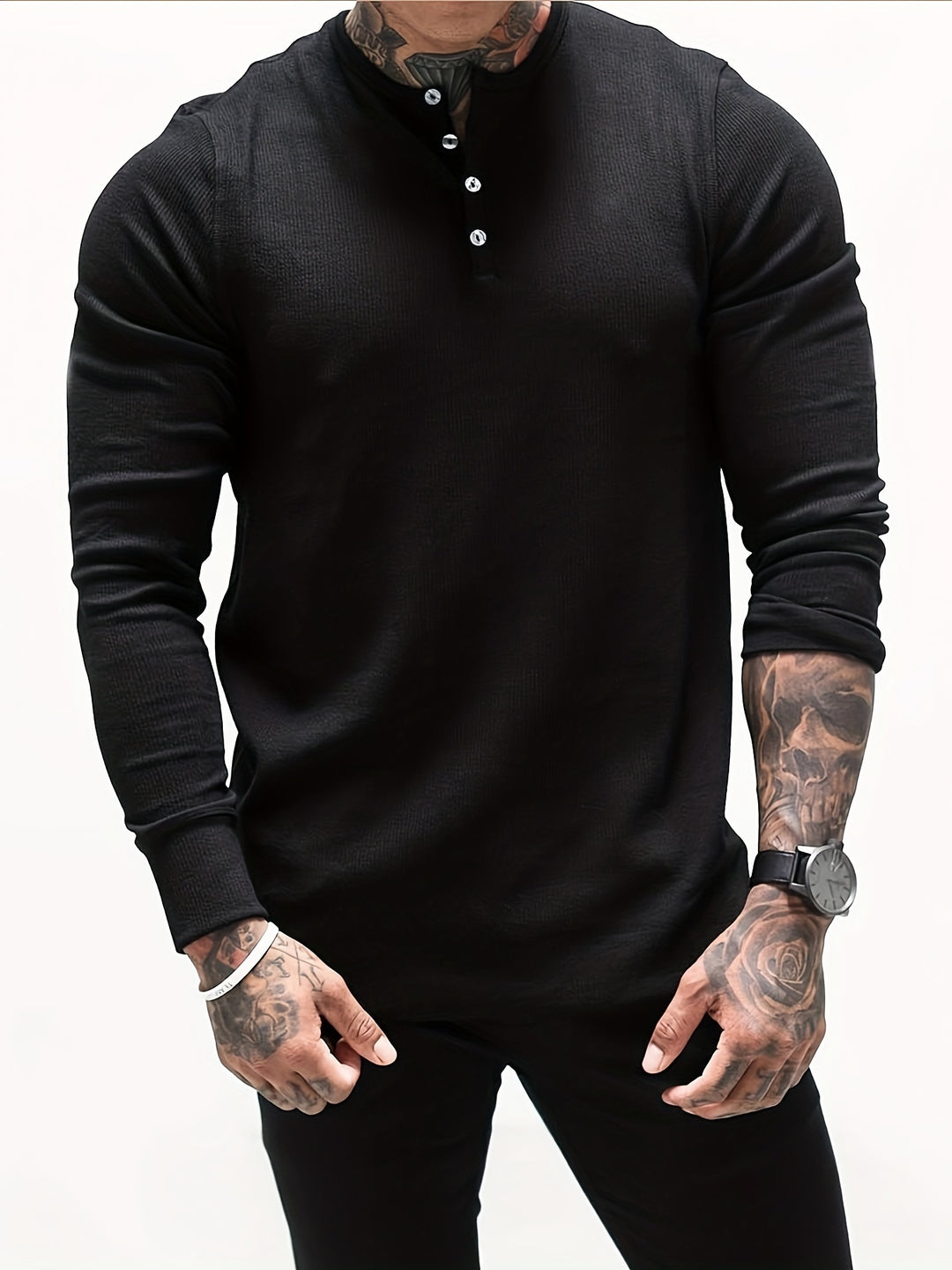 Men's Ribbed Slim Fit Shirt - Modern Casual Style