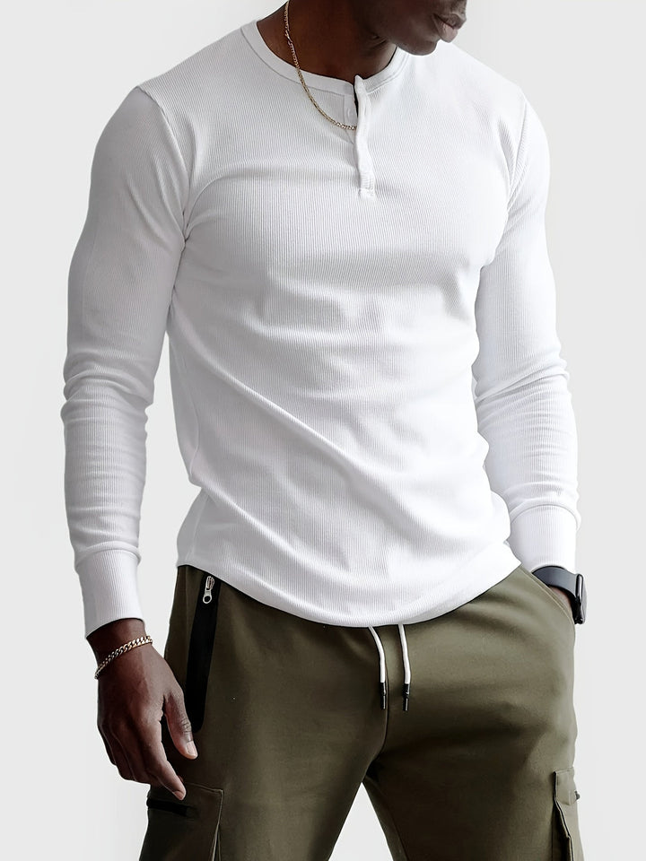 Men's Ribbed Slim Fit Shirt - Modern Casual Style