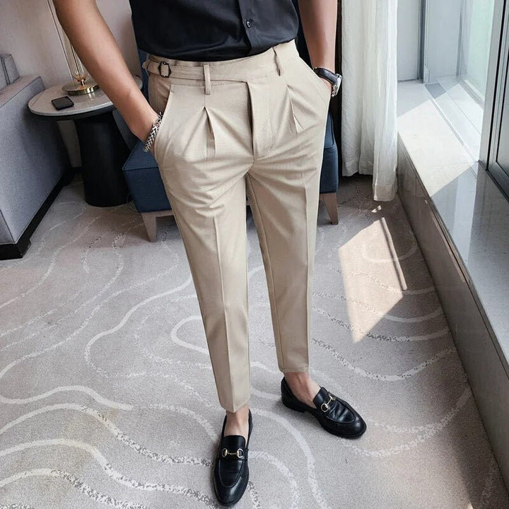 Men's Slim Fit Dress Pants - Formal & Casual - Beige
