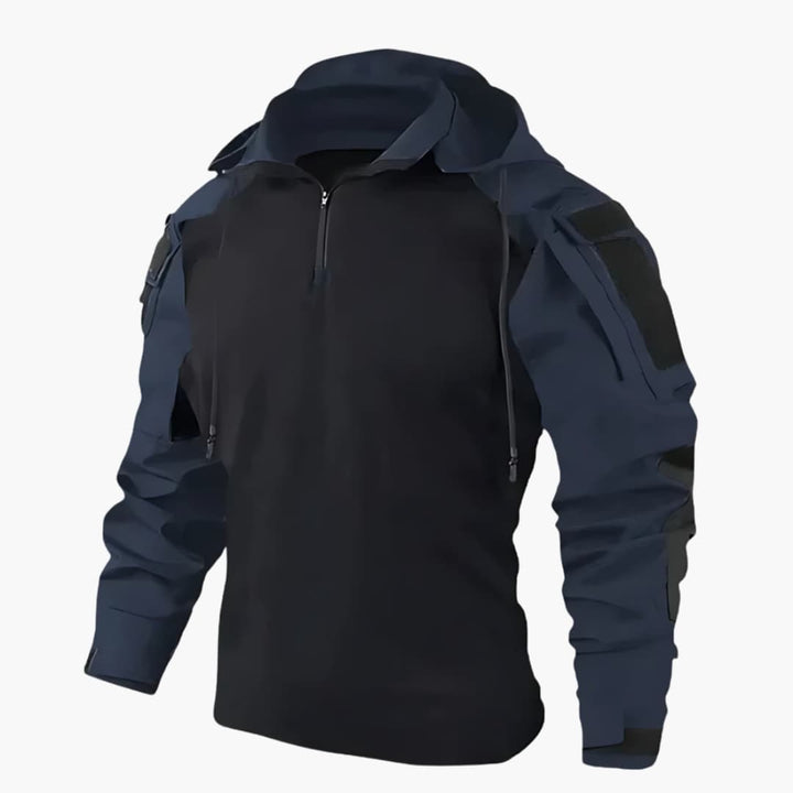 Men's Slim Fit Hoodie with Hood - Long Sleeve Winter - Blue
