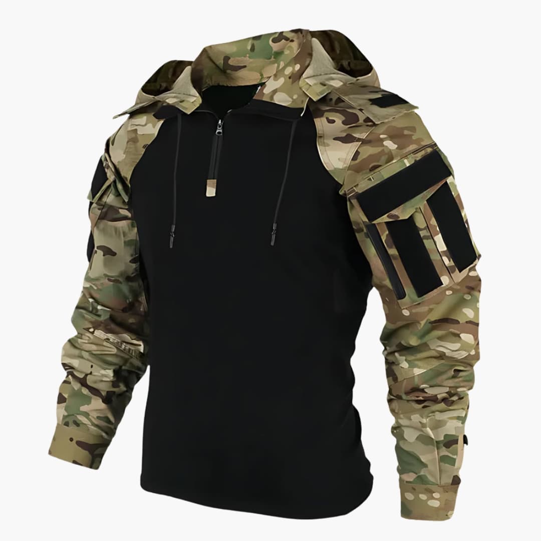 Men's Slim Fit Hoodie with Hood - Long Sleeve Winter - Camouflage