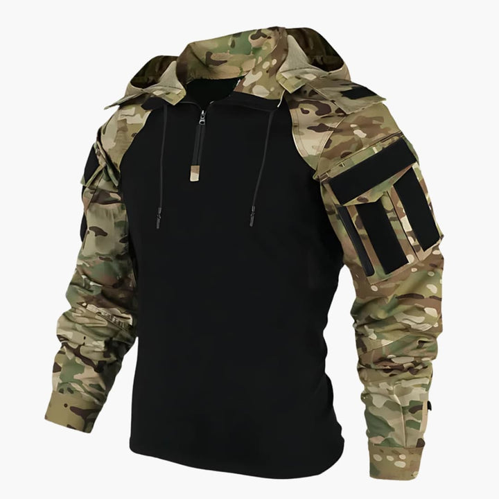 Men's Slim Fit Hoodie with Hood - Long Sleeve Winter - Camouflage