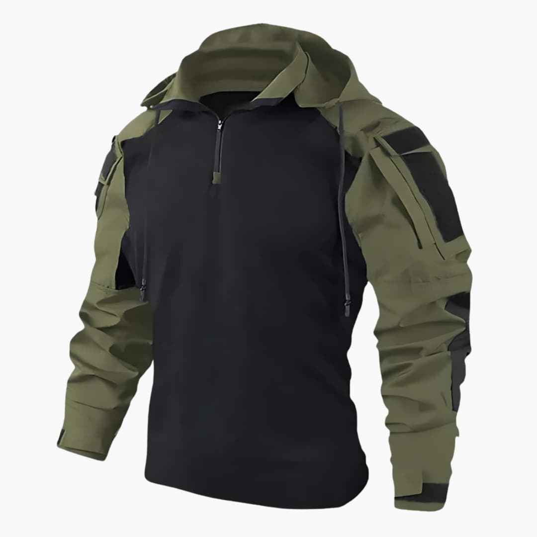 Men's Slim Fit Hoodie with Hood - Long Sleeve Winter - Green