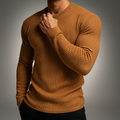 Men's Slim Fit Ribbed Knit Sweater - Long Sleeve