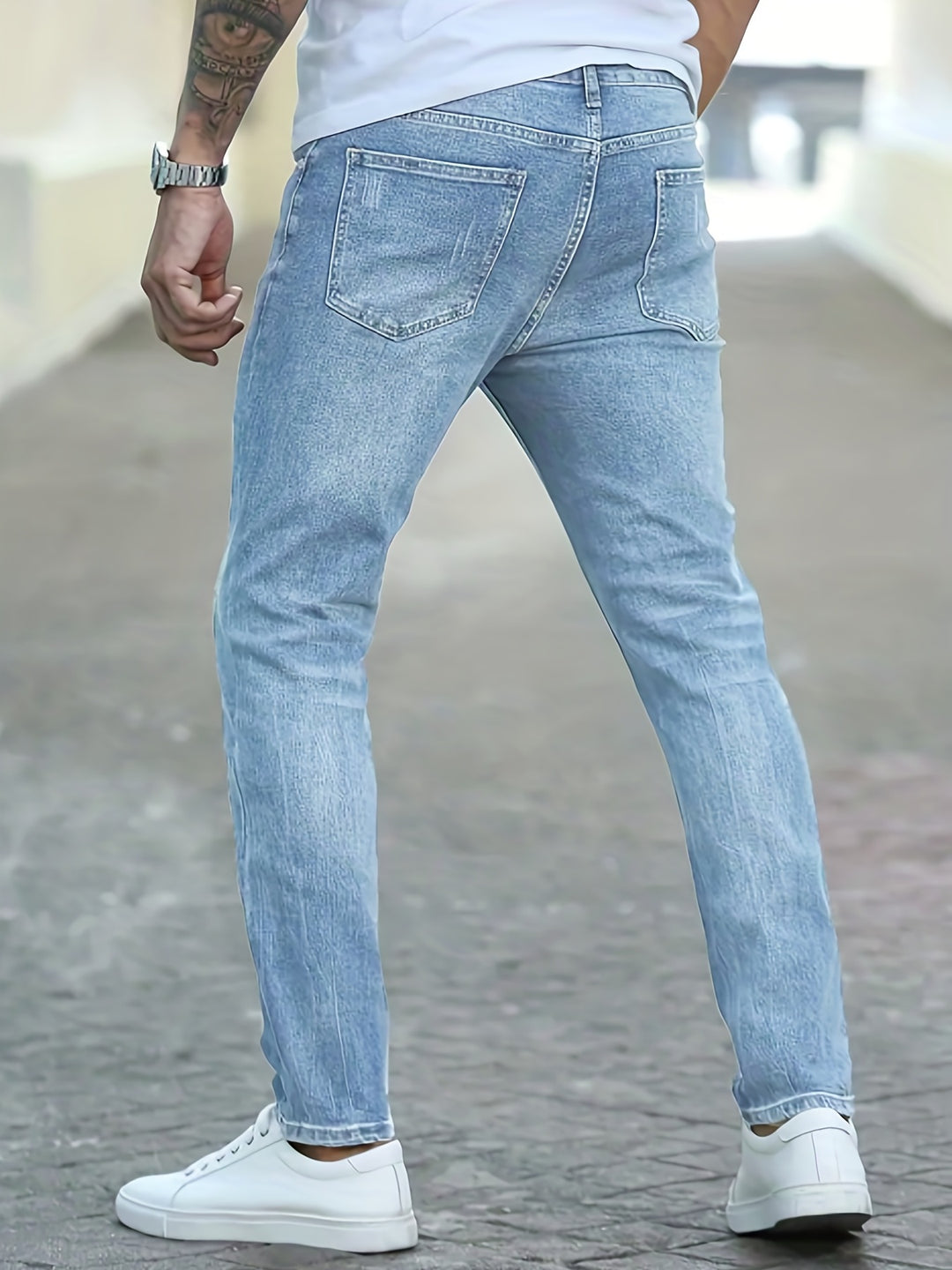 Men's Slim Fit Stretch Jeans - Casual Everyday Wear
