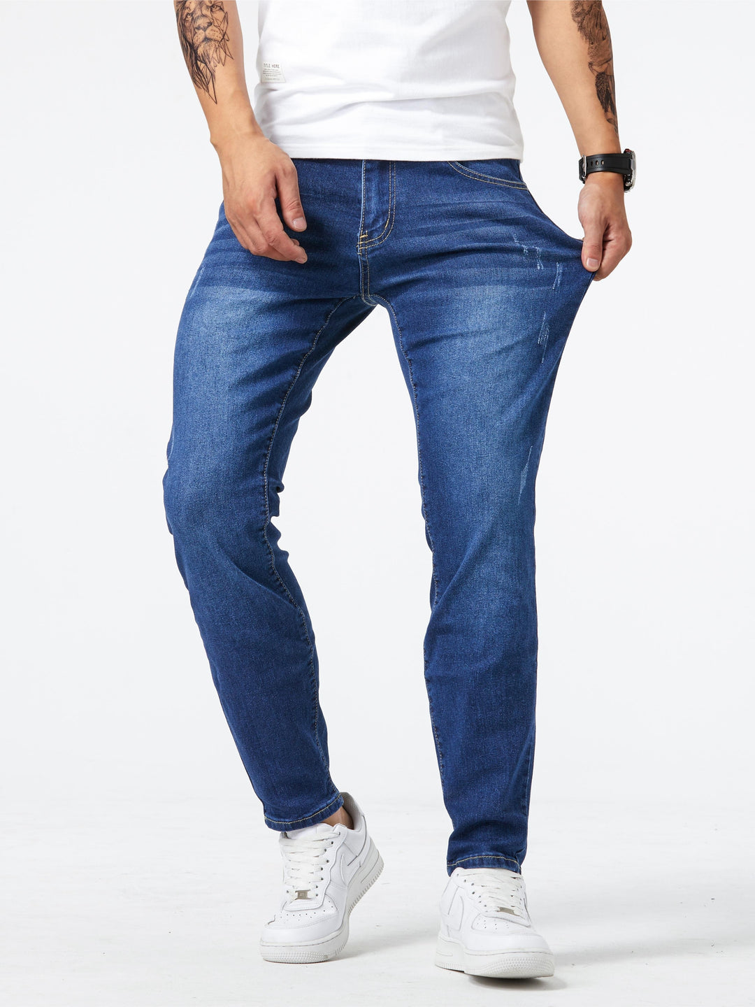 Men's Slim Fit Stretch Jeans - Casual Everyday Wear