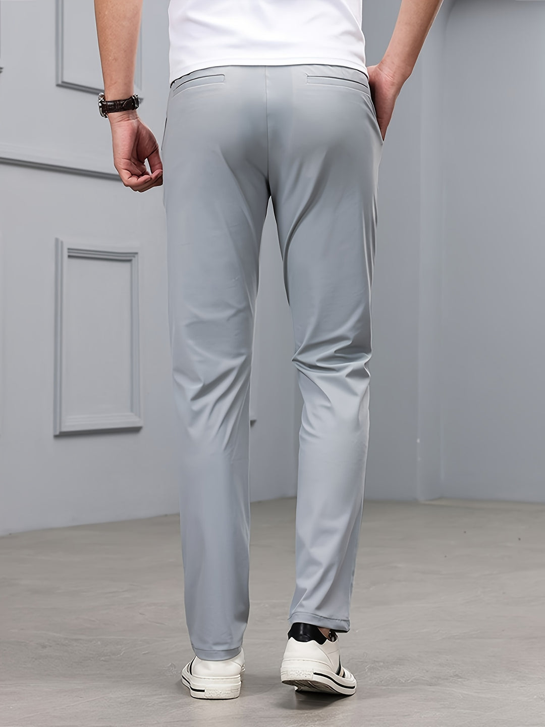 Men's Slim Fit Stretch Pants - Casual Comfort