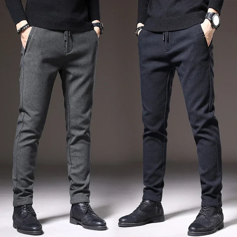 Men's Slim Fit Stretch Pants - Modern Casual & Business