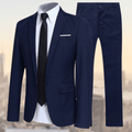 Men's Slim Fit Two-Piece Suit Set - Wedding & Business