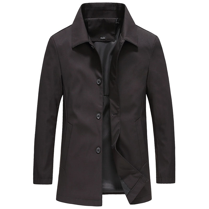 Men's Slim Fit Winter Jacket - Classic Elegance - Black