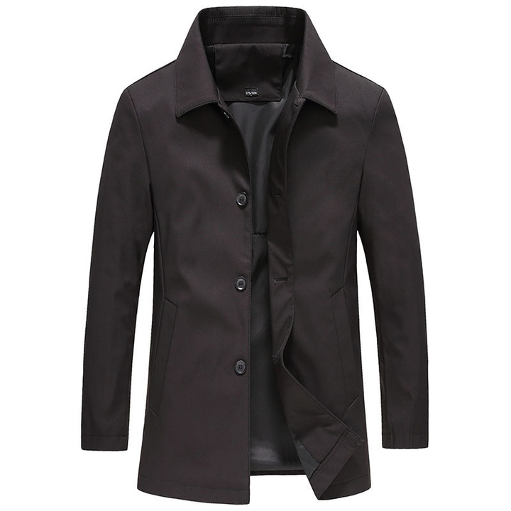 Men's Slim Fit Winter Jacket - Classic Elegance - Black