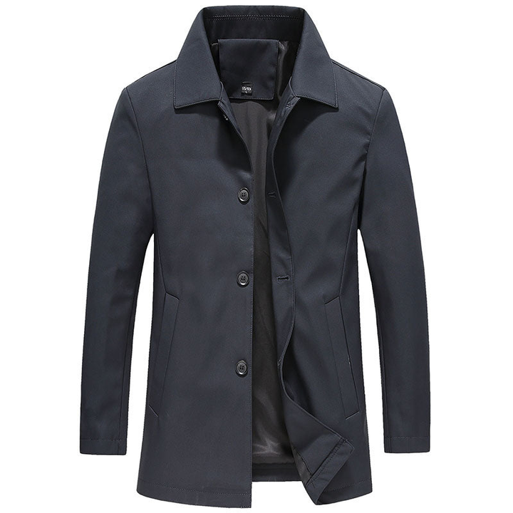 Men's Slim Fit Winter Jacket - Classic Elegance - Navy