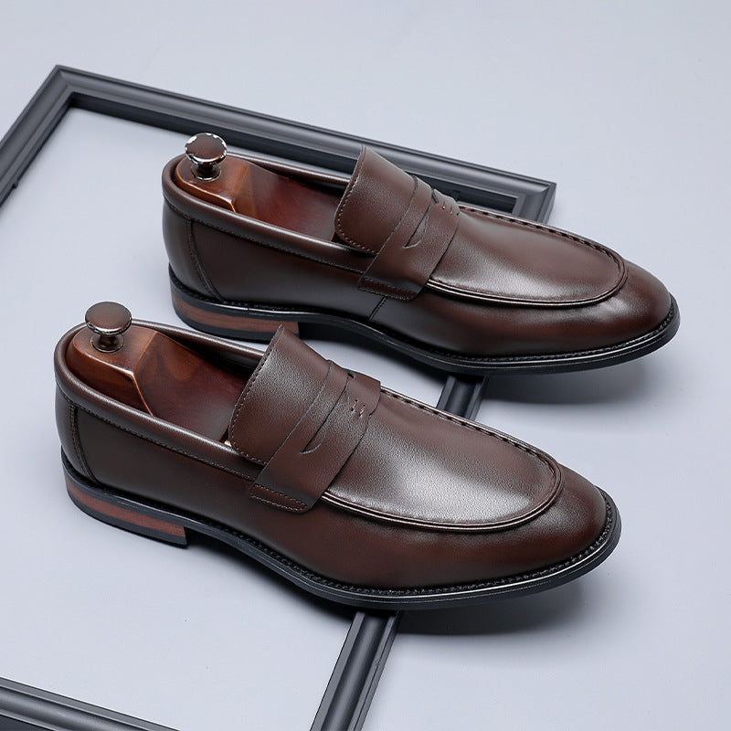 Men's Slip-On Loafers - Classic Elegant Style - Brown
