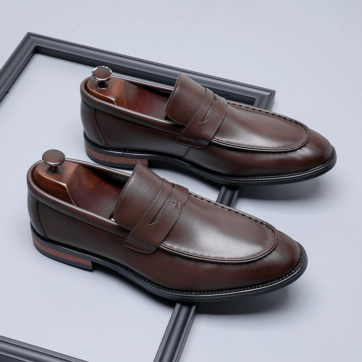 Men's Slip-On Loafers - Classic Elegant Style - Brown