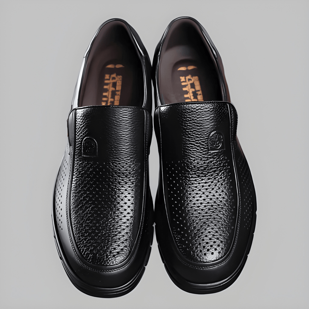 Men's Slip-On Shoes - Comfortable Everyday Loafers - Black Suede