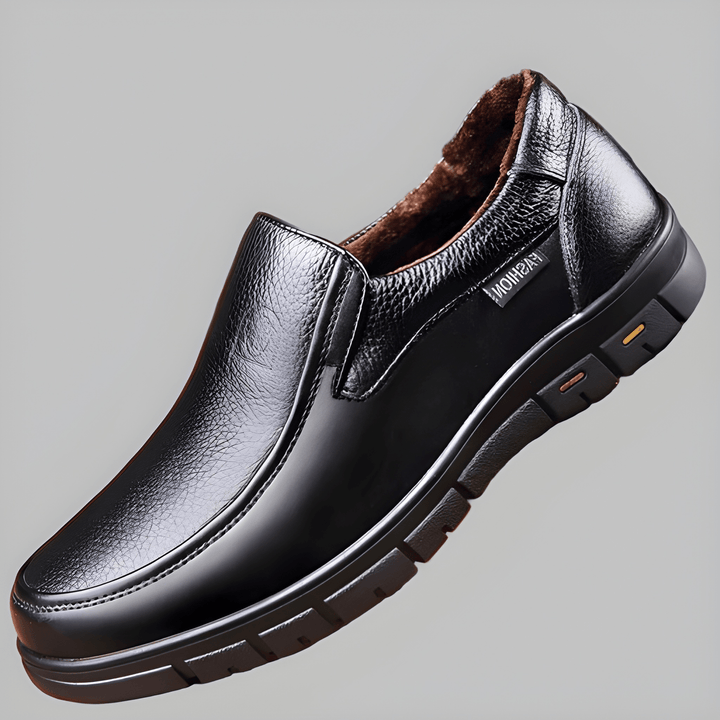 Men's Slip-On Shoes - Comfortable Everyday Loafers - Black Velvet