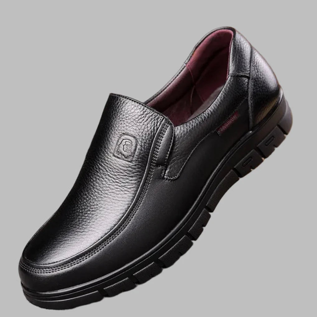 Men's Slip-On Shoes - Comfortable Everyday Loafers - Black