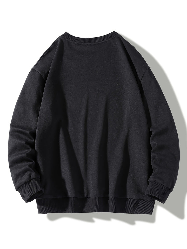 Men's Solid Crew Neck Sweatshirt - Classic Casual