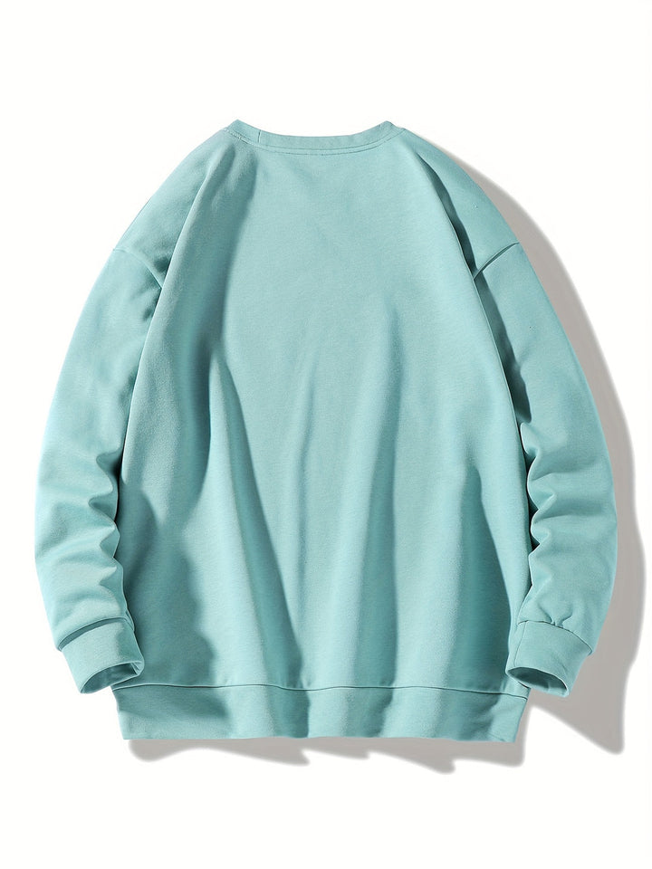 Men's Solid Crew Neck Sweatshirt - Classic Casual