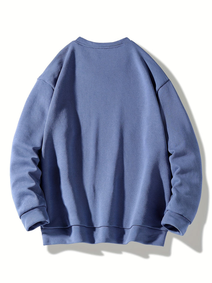 Men's Solid Crew Neck Sweatshirt - Classic Casual