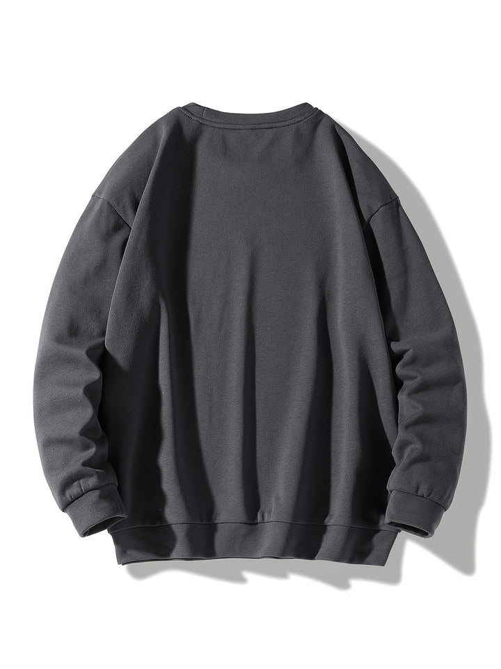 Men's Solid Crew Neck Sweatshirt - Classic Casual