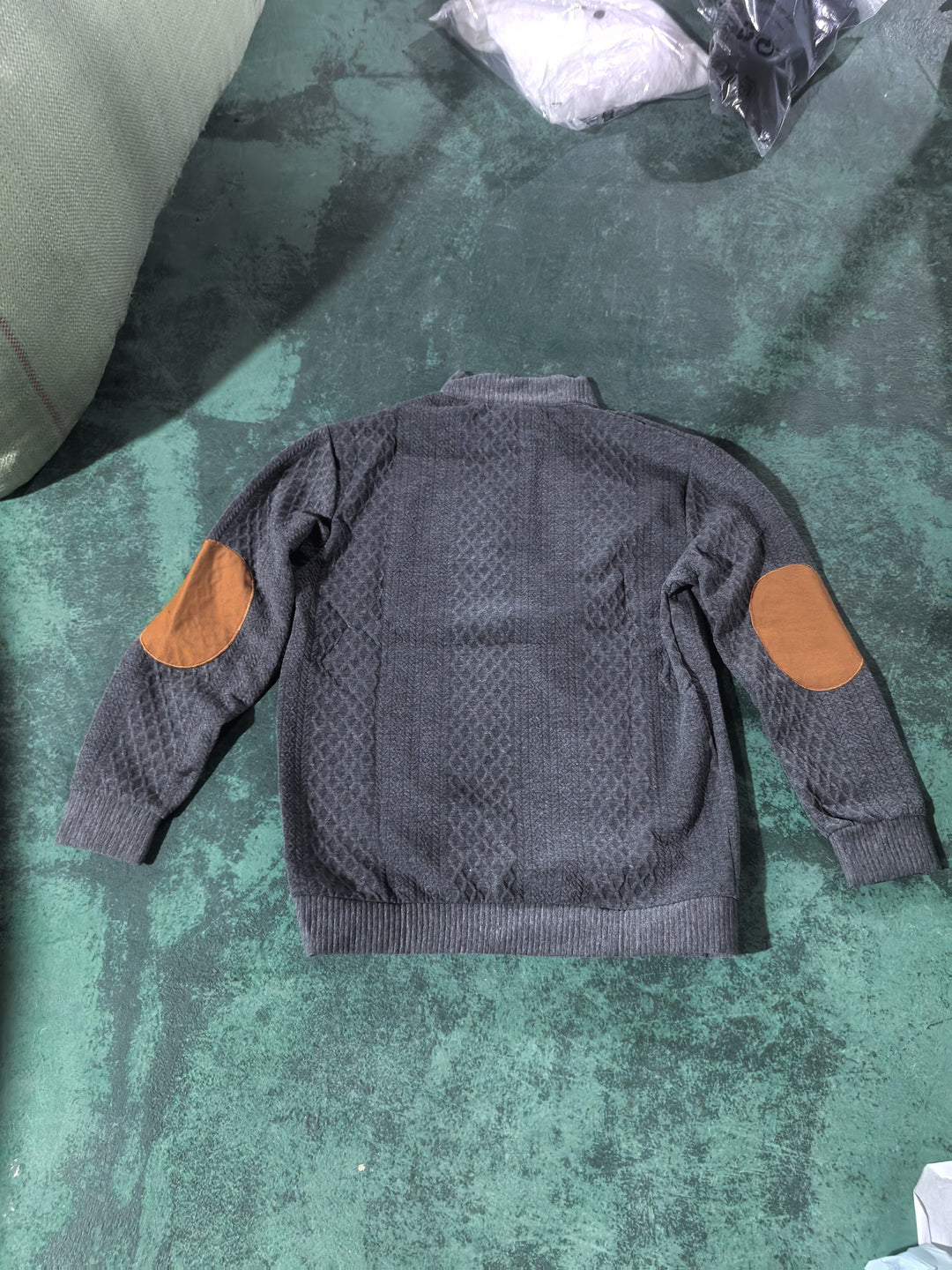 Men's Stand Collar Button Henley Sweater - Relaxed Fit