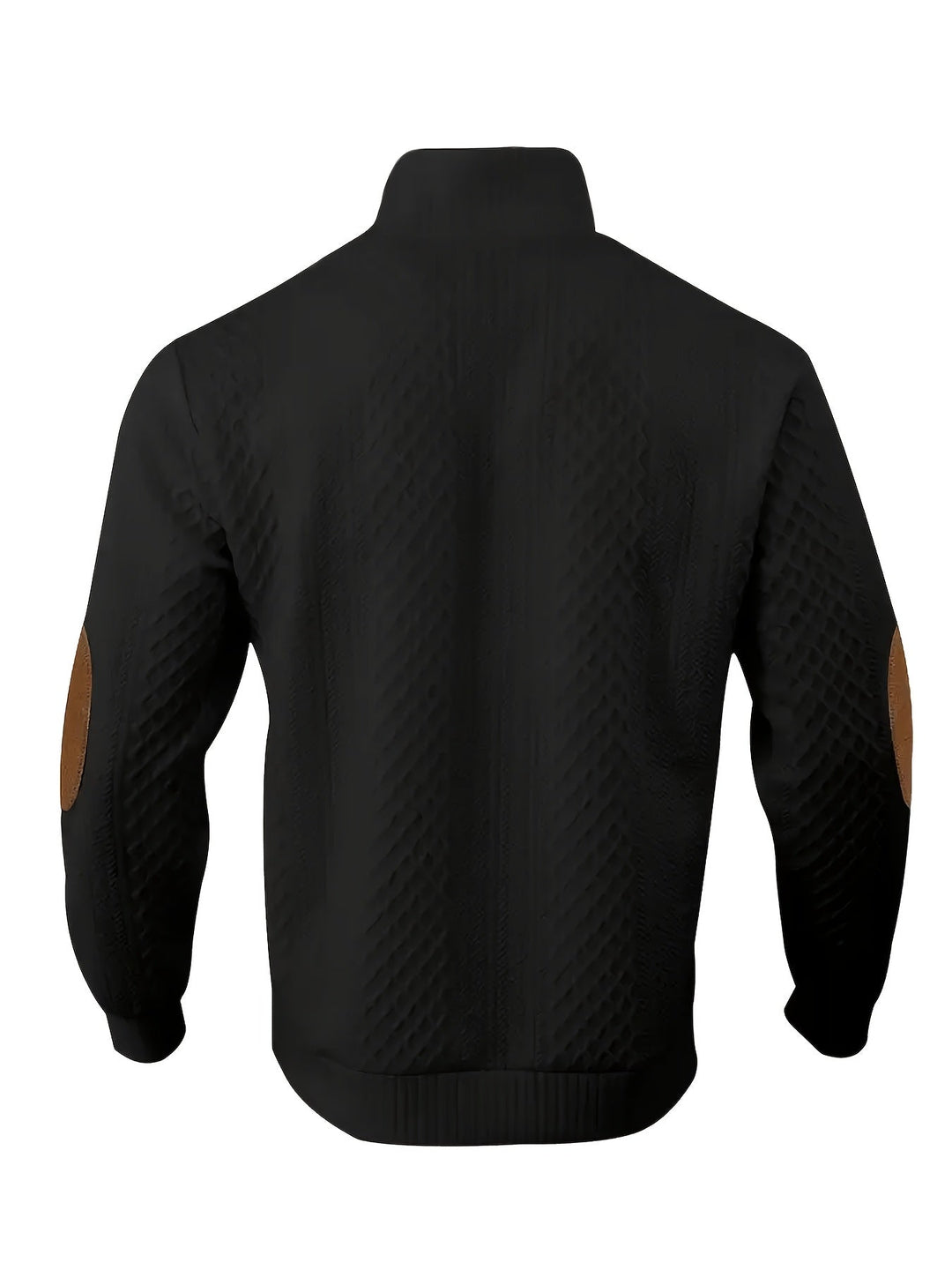 Men's Stand Collar Button Henley Sweater - Relaxed Fit