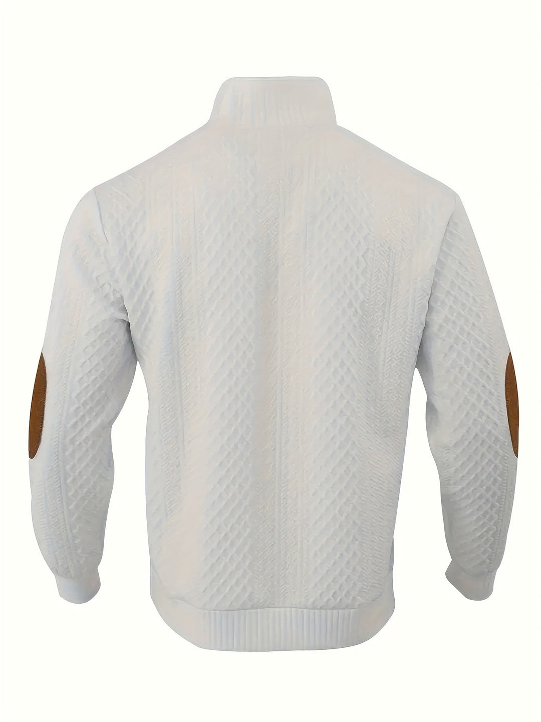 Men's Stand Collar Button Henley Sweater - Relaxed Fit