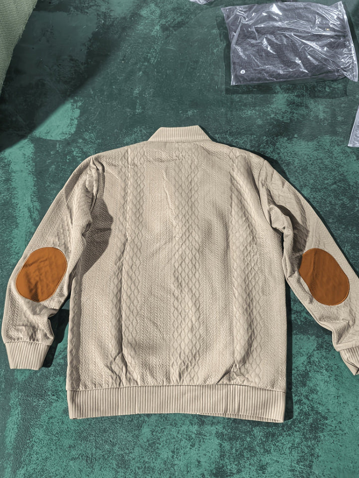 Men's Stand Collar Button Henley Sweater - Relaxed Fit