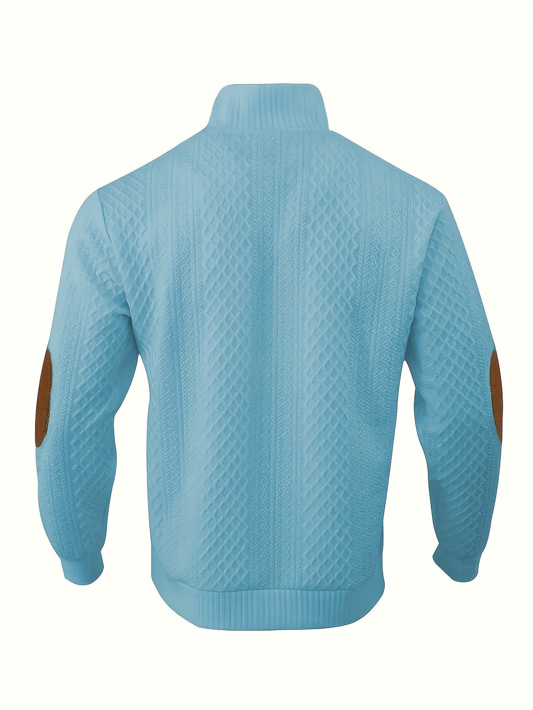 Men's Stand Collar Button Henley Sweater - Relaxed Fit