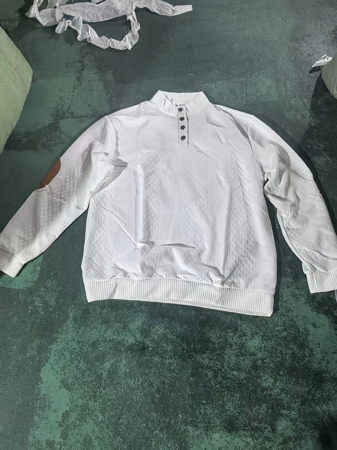 Men's Stand Collar Button Henley Sweater - Relaxed Fit