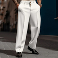 Men's Straight Fit Dress Pants - Comfortable Business Casual