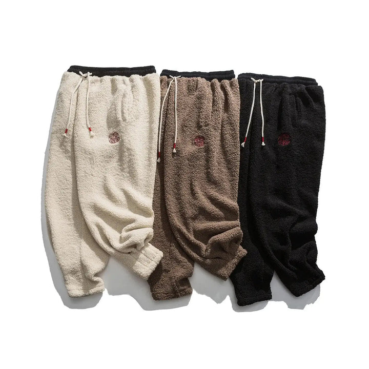 Men's Straight Pants with Drawstring - Winter Comfort