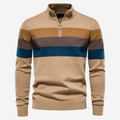 Men's Striped Crew Neck Sweater - Casual Comfort Knit